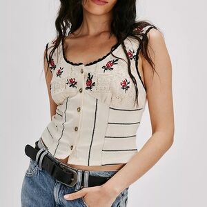 NEW Free People Rose Bud Knit Top